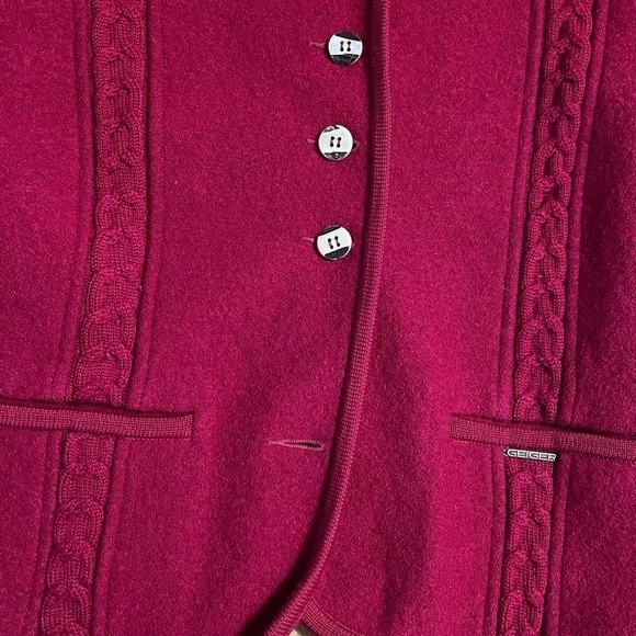 Vintage Geiger Collection Made in Austria Button Front Pure Wool Jacket - Picture 3 of 16